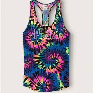 COPY - NWT VS Pink tie dye rainbow tank top vario…